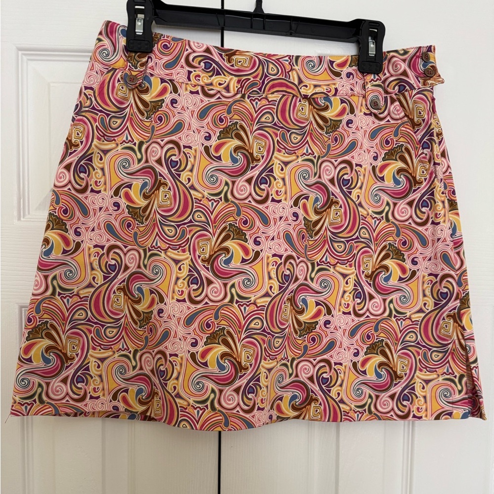 Sport Haley Pink Multicolor Paisley Golf Skort